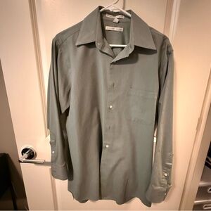 Geoffrey Beene Men's Green Dress Shirt